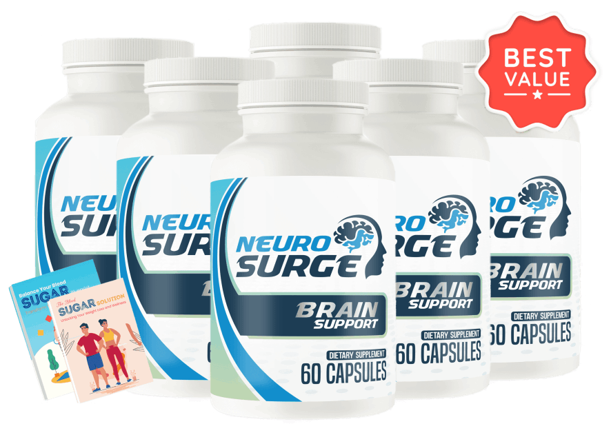 Neuro Serge 6 bottle package brain support supplement